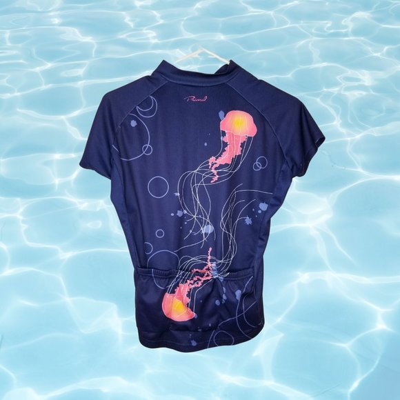 Primal Wear Indigo Jellyfish Theme Cycling Jersey, Small - Picture 2 of 3